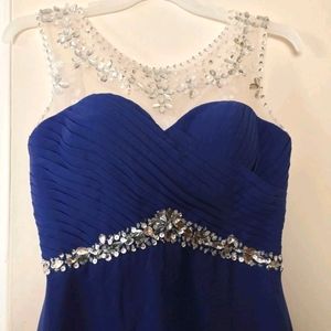A-line Long Prom/Evening Dress - Royal Blue
